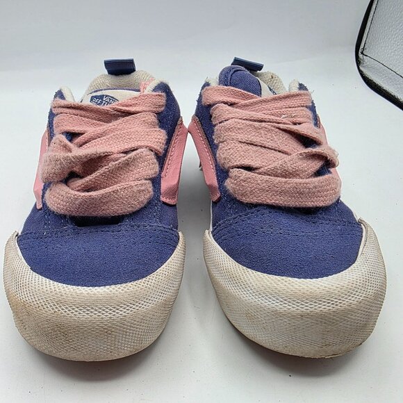 Vans Knu Skool Girls Size 10.5 Blue Pink Sneaker Shoes Casual Walking School - Picture 12 of 13